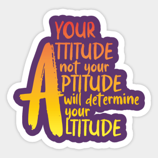 It's all about attitude, text art design Sticker